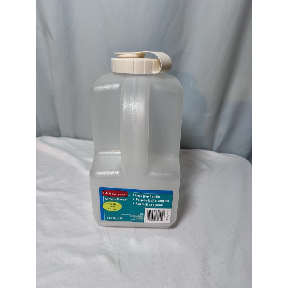 Rubbermaid Servin' Saver 1 Gallon Drink Container Jug W/ Lid #3060 3.79 L Vtg
